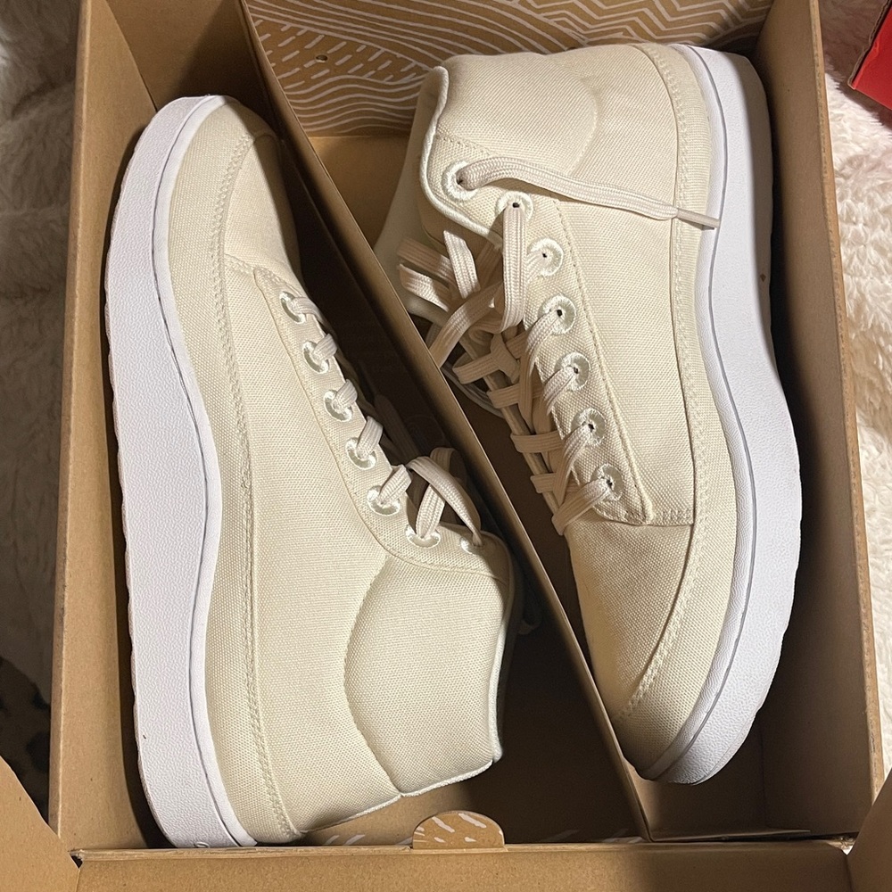 Allbirds Canvas Pacer Mid Sneakers in Natural White
